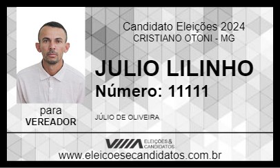 Candidato JULIO LILINHO 2024 - CRISTIANO OTONI - Eleições