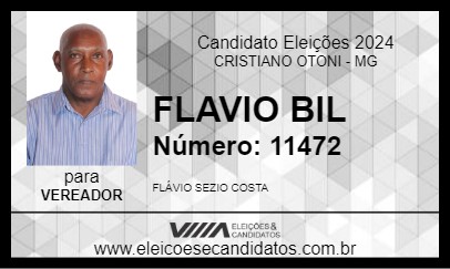 Candidato FLAVIO BIL 2024 - CRISTIANO OTONI - Eleições