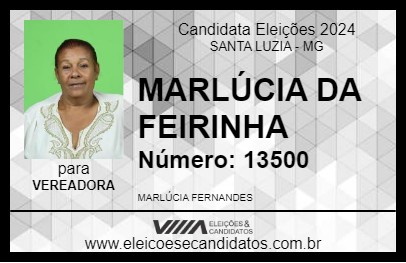 Candidato MARLÚCIA DA FEIRINHA 2024 - SANTA LUZIA - Eleições