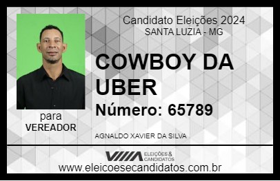 Candidato COWBOY DA UBER 2024 - SANTA LUZIA - Eleições