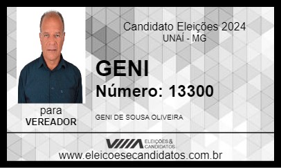 Candidato GENI 2024 - UNAÍ - Eleições