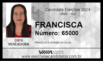 Candidato FRANCISCA 2024 - UNAÍ - Eleições