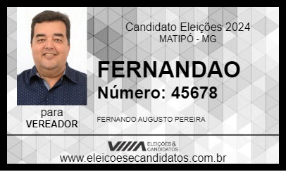 Candidato FERNANDAO 2024 - MATIPÓ - Eleições