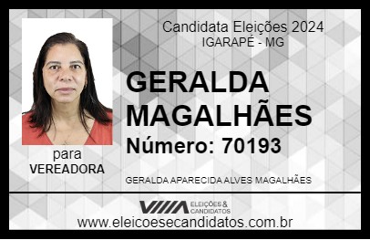 Candidato GERALDA MAGALHÃES 2024 - IGARAPÉ - Eleições