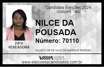 Candidato NILCE DA POUSADA 2024 - IGARAPÉ - Eleições