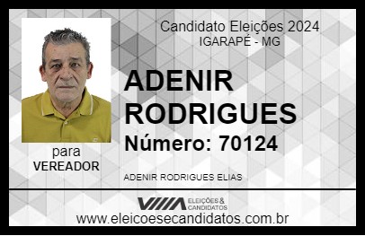 Candidato ADENIR RODRIGUES 2024 - IGARAPÉ - Eleições