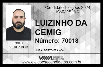 Candidato LUIZINHO 2024 - IGARAPÉ - Eleições