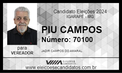 Candidato PIU CAMPOS 2024 - IGARAPÉ - Eleições