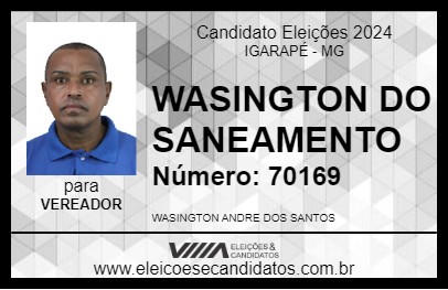 Candidato WASINGTON DO SANEAMENTO 2024 - IGARAPÉ - Eleições