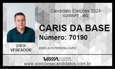 Candidato CARIS DA BASE 2024 - IGARAPÉ - Eleições