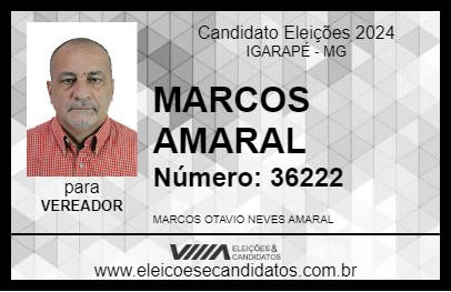 Candidato MARCOS AMARAL 2024 - IGARAPÉ - Eleições