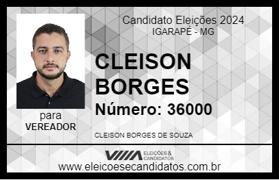 Candidato CLEISON BORGES 2024 - IGARAPÉ - Eleições