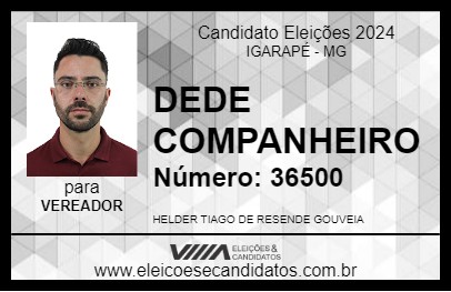 Candidato DEDE COMPANHEIRO 2024 - IGARAPÉ - Eleições