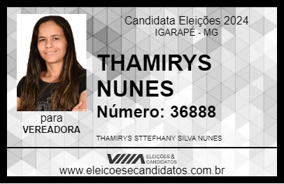 Candidato THAMIRYS NUNES 2024 - IGARAPÉ - Eleições