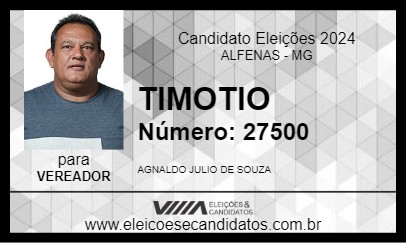 Candidato TIMOTIO 2024 - ALFENAS - Eleições