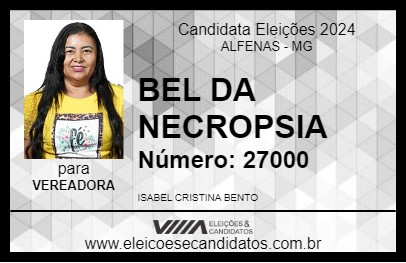 Candidato BEL DA NECROPSIA 2024 - ALFENAS - Eleições