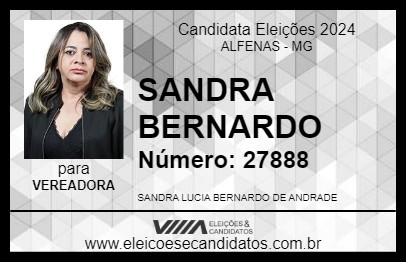 Candidato SANDRA BERNARDO 2024 - ALFENAS - Eleições