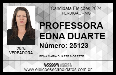 Candidato PROFESSORA EDNA DUARTE 2024 - PERDIGÃO - Eleições