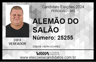 Candidato ALEMÃO DO SALÃO 2024 - PERDIGÃO - Eleições