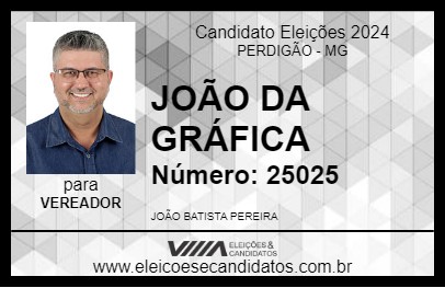 Candidato JOÃO DA GRÁFICA 2024 - PERDIGÃO - Eleições