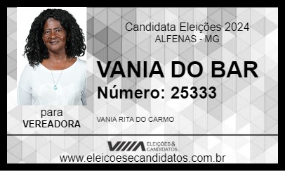 Candidato VANIA DO BAR 2024 - ALFENAS - Eleições