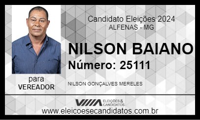 Candidato NILSON BAIANO 2024 - ALFENAS - Eleições