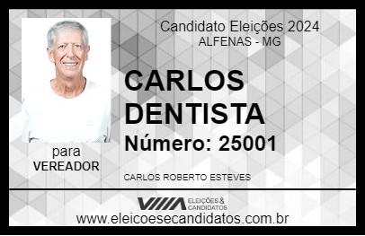 Candidato CARLOS DENTISTA 2024 - ALFENAS - Eleições