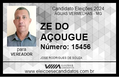 Candidato ZE DO AÇOUGUE 2024 - ÁGUAS VERMELHAS - Eleições