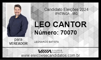 Candidato LEO CANTOR 2024 - IPATINGA - Eleições