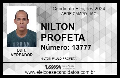 Candidato NILTON PROFETA 2024 - ABRE CAMPO - Eleições