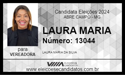 Candidato LAURA MARIA 2024 - ABRE CAMPO - Eleições