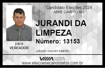 Candidato JURANDI DA LIMPEZA 2024 - ABRE CAMPO - Eleições