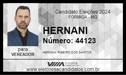 Candidato HERNANI RIBEIRO 2024 - FORMIGA - Eleições