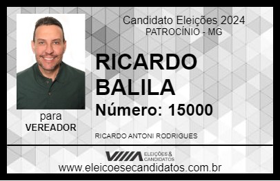 Candidato RICARDO BALILA 2024 - PATROCÍNIO - Eleições