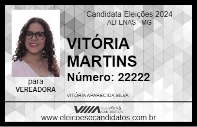 Candidato VITÓRIA MARTINS 2024 - ALFENAS - Eleições