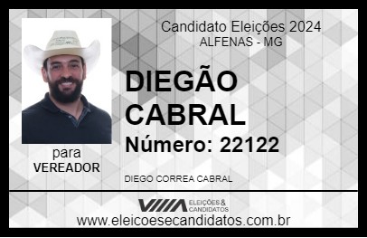 Candidato DIEGÃO CABRAL 2024 - ALFENAS - Eleições