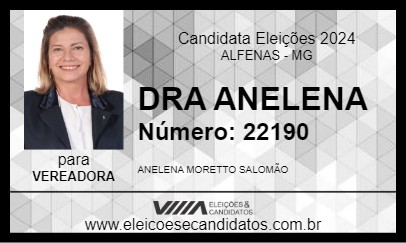 Candidato DRA ANELENA 2024 - ALFENAS - Eleições