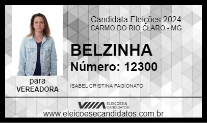 Candidato BELZINHA 2024 - CARMO DO RIO CLARO - Eleições