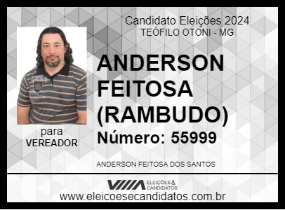 Candidato ANDERSON FEITOSA (RAMBUDO) 2024 - TEÓFILO OTONI - Eleições