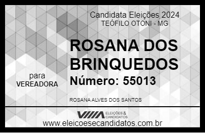 Candidato ROSANA DOS BRINQUEDOS 2024 - TEÓFILO OTONI - Eleições