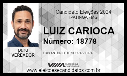 Candidato LUIS CARIOCA 2024 - IPATINGA - Eleições