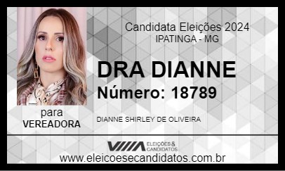 Candidato DRA DIANNE 2024 - IPATINGA - Eleições