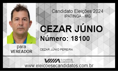 Candidato CEZAR JÚNIO 2024 - IPATINGA - Eleições