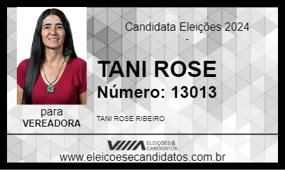 Candidato TANI ROSE 2024 - ALFENAS - Eleições