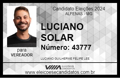 Candidato LUCIANO SOLAR 2024 - ALFENAS - Eleições