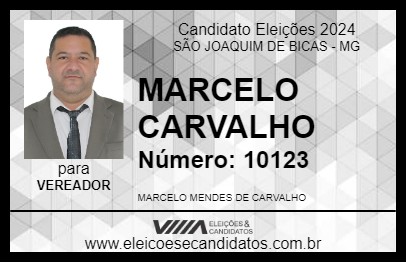 Candidato MARCELO CARVALHO 2024 - SÃO JOAQUIM DE BICAS - Eleições