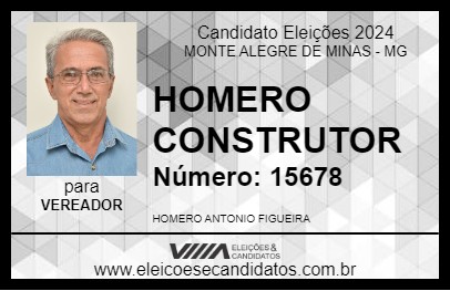 Candidato HOMERO CONSTRUTOR  2024 - MONTE ALEGRE DE MINAS - Eleições