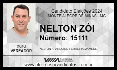 Candidato NELTON ZÓI 2024 - MONTE ALEGRE DE MINAS - Eleições