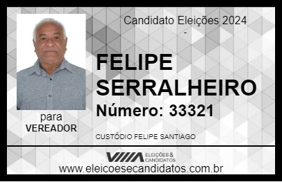 Candidato FELIPE SERRALHEIRO 2024 - SÃO JOAQUIM DE BICAS - Eleições