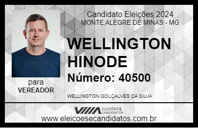 Candidato WELLINGTON HINODE  2024 - MONTE ALEGRE DE MINAS - Eleições